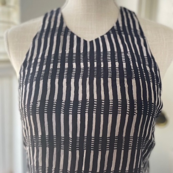 A.L.C. | 1100% Silk Open Back Solang Mini Dress | Elegant Layered Style | Size M - Picture 4 of 16